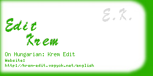 edit krem business card